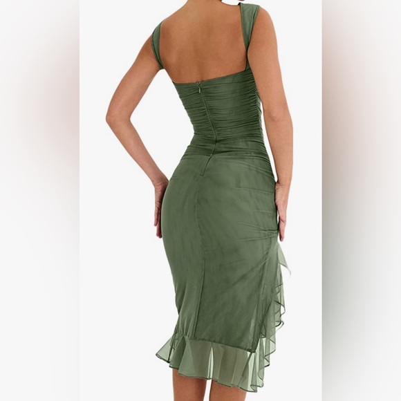 Midi Ruffle Cocktail Dress - Picture 3 of 6